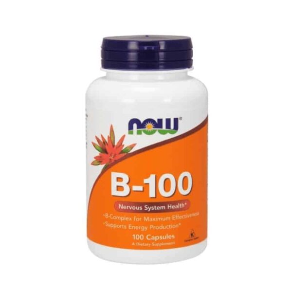 NOW Vitamin B-100 Veg Capsules - EveryBody Nutrition