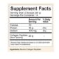 Great Lakes Collagen 10oz. (Nutrition label)